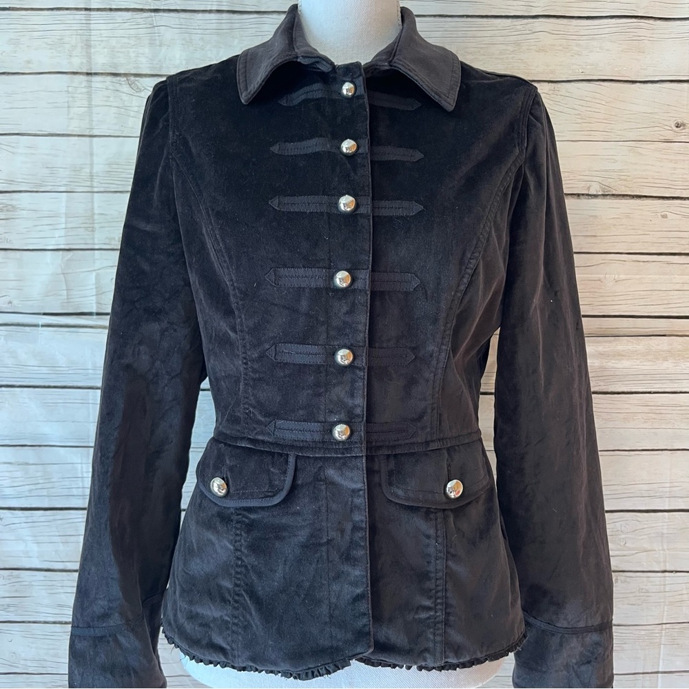 White House Black Market Dark Velvet Blazer - Picture 4 of 9
